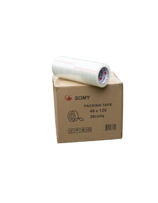 SOMY Clear Industrial Packing Tape - 2 Mil, 2&quot; x 150 yds, premium quality,36Rolls per Box