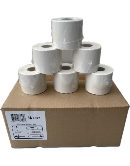 SOMY2-5/16&quot; X 4&quot; - 300 Labels/Roll,Thermal  Label Paper Rolls, Shipping Labels, (30256)