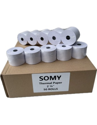 SOMY Thermal Paper Rolls, 2-1/4&quot; x 200'