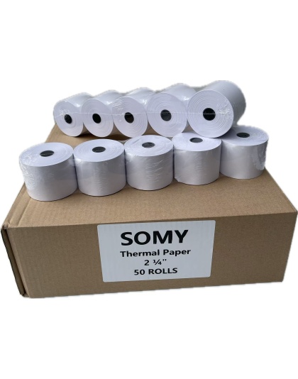SOMY Thermal Paper Rolls, 2-1/4&quot; x 200'