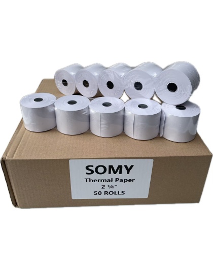 SOMY Thermal Paper Rolls, 2-1/4&quot; x 200'