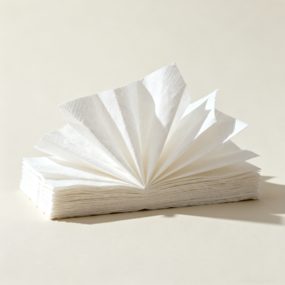 Dinner Napkins 13" X 6.7" White Virgin Paper- 1 Ply 1/6" Folded, (9000 Pcs/Case)